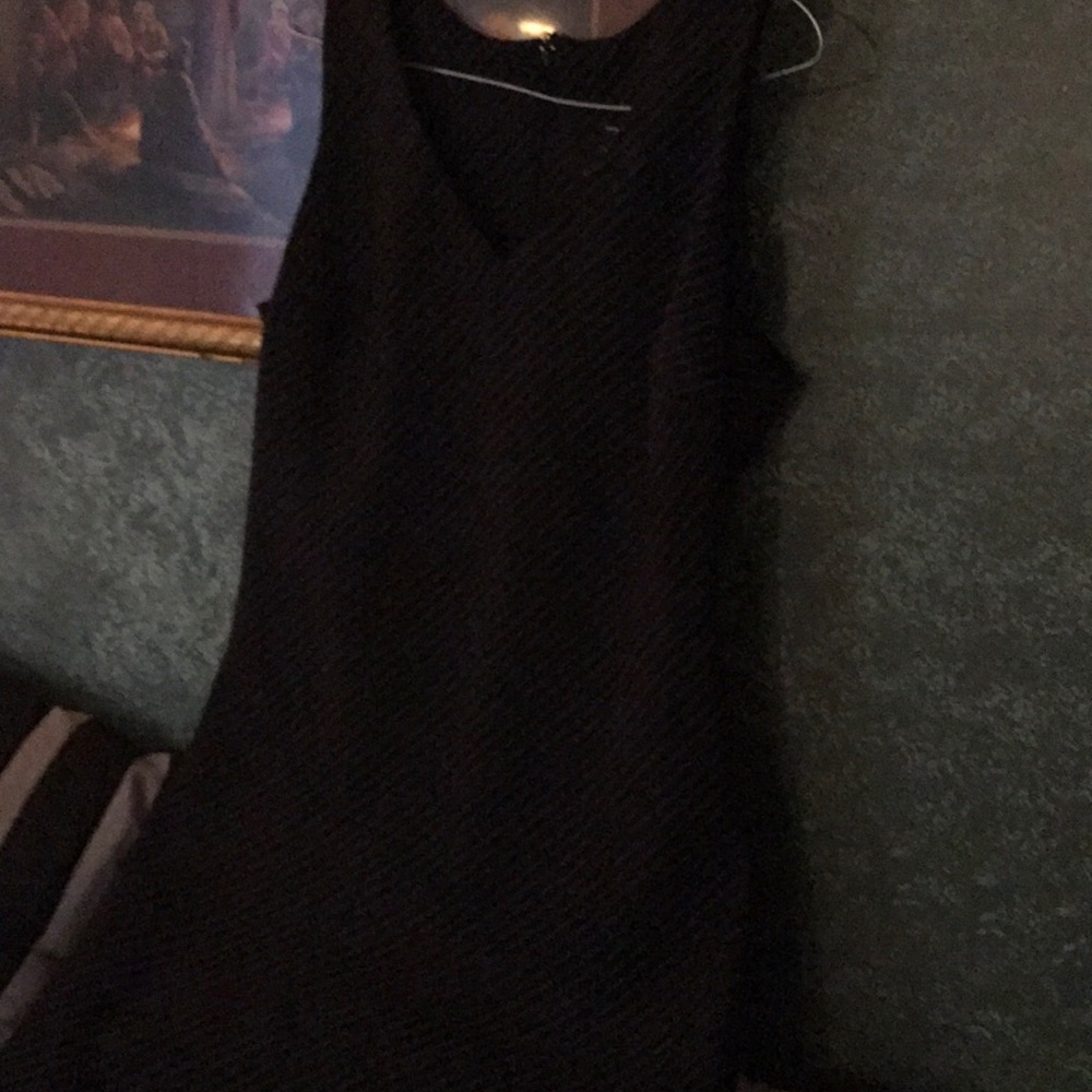 Pin stripe black dress